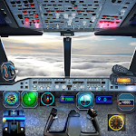 Cover Image of Tải xuống Cabin phi công trên máy bay - Mô phỏng chuyến bay 3D  APK