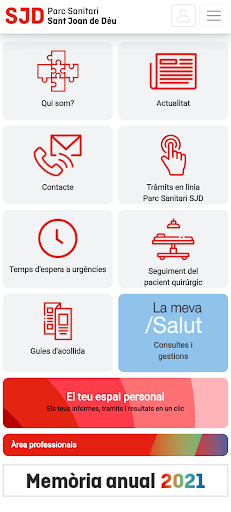 Android application Parc Sanitari SJD screenshort