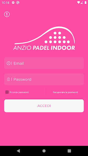 Android application Anzio Padel Indoor screenshort