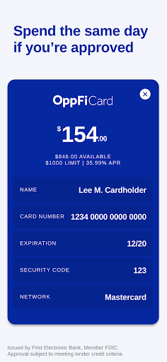 OppFi Card Screen 2