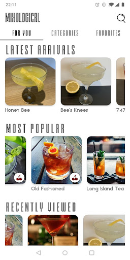 Android application Mixological - Cocktail book screenshort