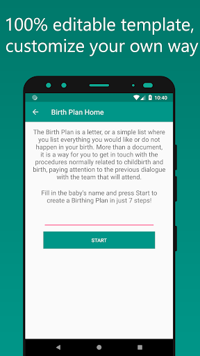 Easy Birth Plan Screen 2