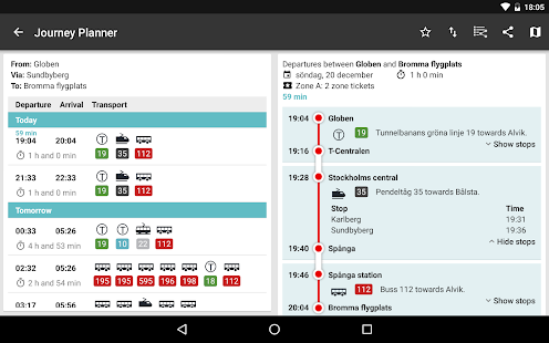 Stockholm Commute - SL journey planner