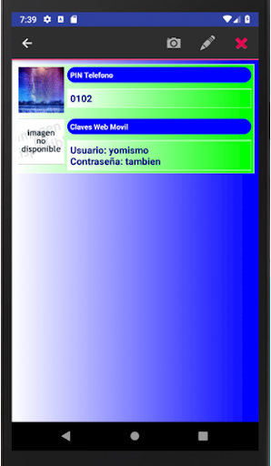 Android application Encrypted Notes screenshort