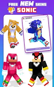 Skins+Addon+Map&Shader Sonic World For MCPE 2021