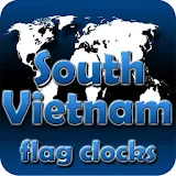 South Vietnam flag clocks icon