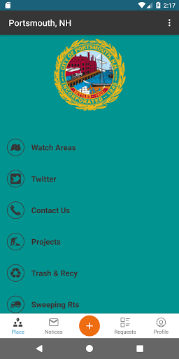 Android application Portsmouth Click n Fix screenshort