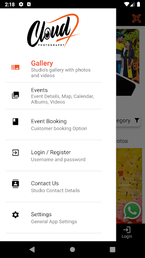 Android application Cloud 7 Photography screenshort