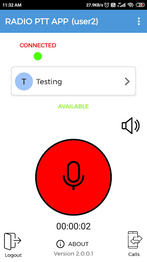 Android application StackPTT screenshort