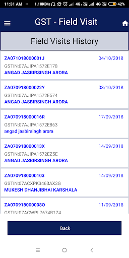 GST Field Visit Screen 3