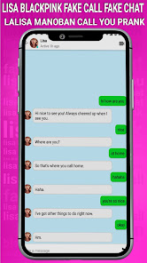 Captura 10 Lisa Blackpink Fake Call, Chat android