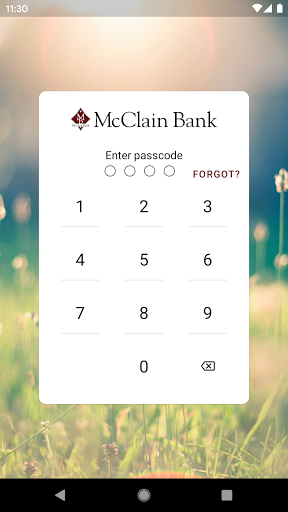 Android application McClain Bank Anywhere screenshort