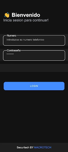 Android application Securitech screenshort