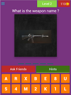 Pubg Mobile:weapons name quiz Mod Apk Download 2