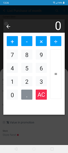 Shopping list Screenshot