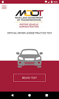 screenshot of MD Practice Driving Test