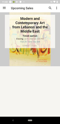 Android application NB Auction screenshort