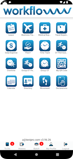 Android application MyWorkflowww screenshort