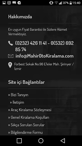 IZMIR RENT A CAR Screen 3