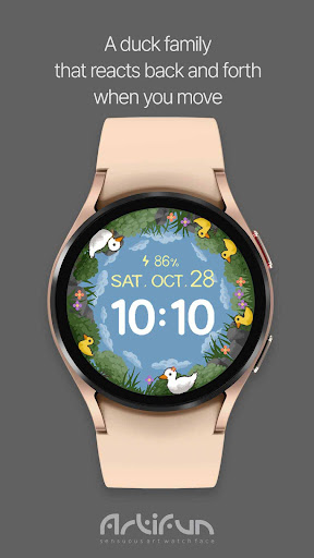 Android application artifun.duckfam.watchface screenshort