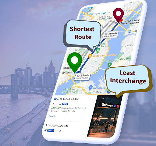 Android application Subway Maps NYC: MTA bus times screenshort