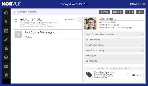 KORVUE Provider Screen 2