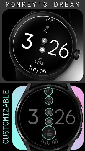 Android application Battery v7 minimal watch face screenshort