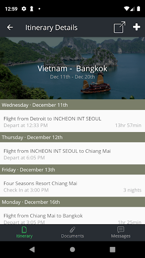 Android application Travel e Concierge screenshort