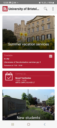 Android application University of Bristol screenshort