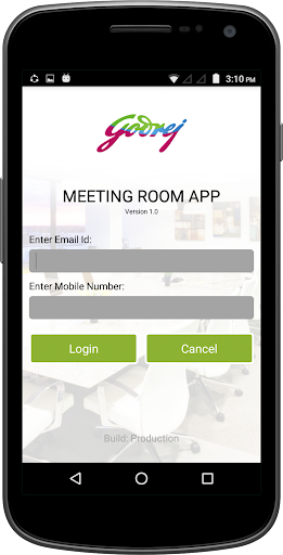Android application Jersey Meeting Room Booking screenshort