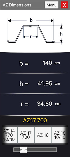 Piling Calculator Screen 2