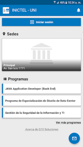 INICTEL Screen 2