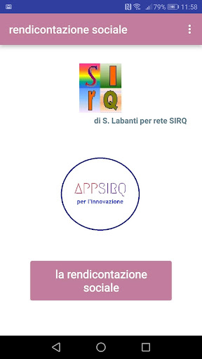 Android application La rendicontazione sociale screenshort