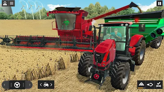 Bauernhof-Traktor-Fahr sim