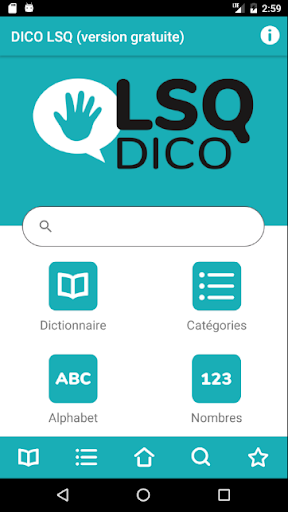 Android application DICO LSQ (version d'essai) screenshort