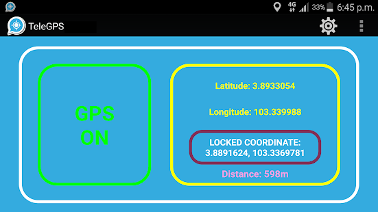 GPS To Telegram Messenger Screenshot