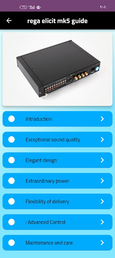 Android application rega elicit mk5 guide screenshort