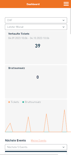 Android application TICKETINO Cockpit screenshort