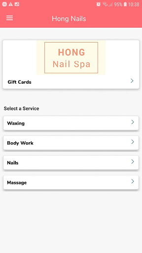 Android application HONG NAIL SPA screenshort