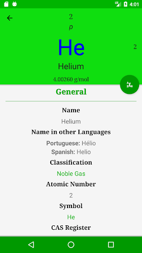 Periodic Table of the Elements Screen 3