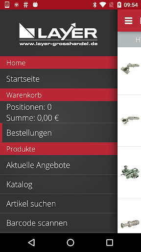 Android application LAYER-Grosshandel Shopping App screenshort
