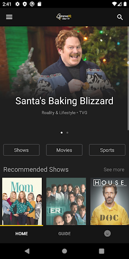 Android application StratusIQ Fiber TV screenshort