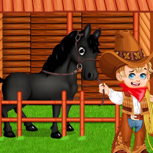 Приходи в конюшню. Детская деревянная конюшня разукрашенная. Рисунок работник в конюшне. Играй скотины можно играть.