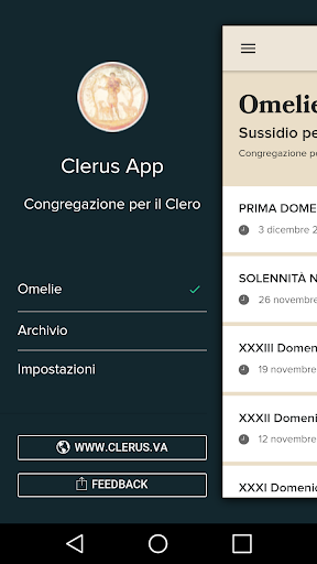 Clerus-App Screen 2