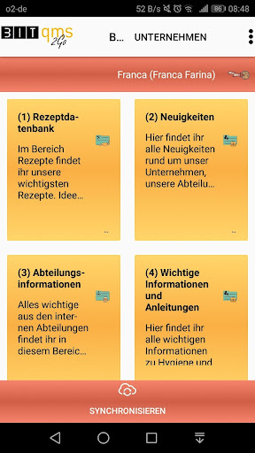 Android application BITqms2Go screenshort