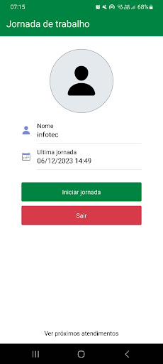 Android application SIMCORPI - Motorista screenshort