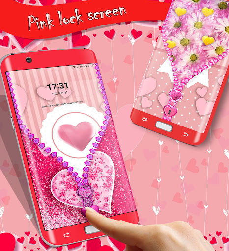 Android application Pink lock screen screenshort