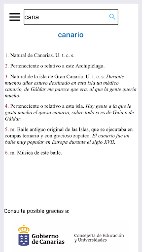 Android application Diccionario Básico de Canarism screenshort