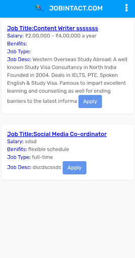 JobIntact Screen 2
