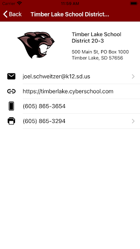 Timber Lake SD Screen 2